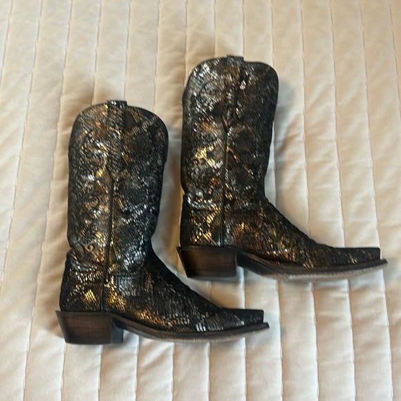 Lucchese Boots, 1883, Black/Shimmer, 7.5 - Picture 2 of 8